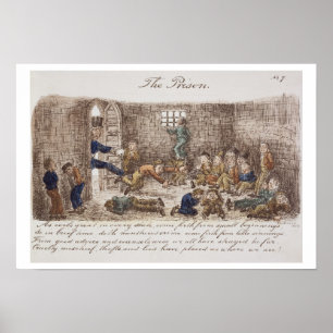 Póster A prisão, 1858 (gravura colorida)