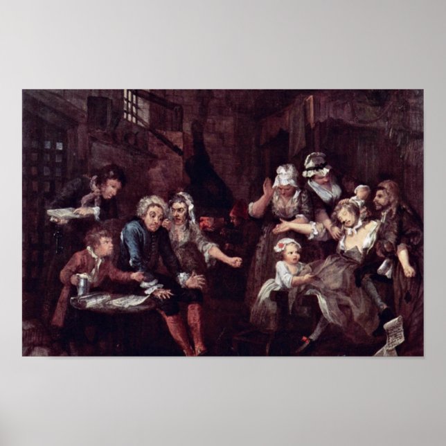 Póster A Prisão " De Hogarth William (Melhor Qualidade) (Frente)