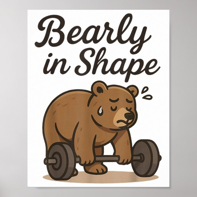 Poster A Prisão É Forma - Gym L De Elevação Do Urso (Frente)