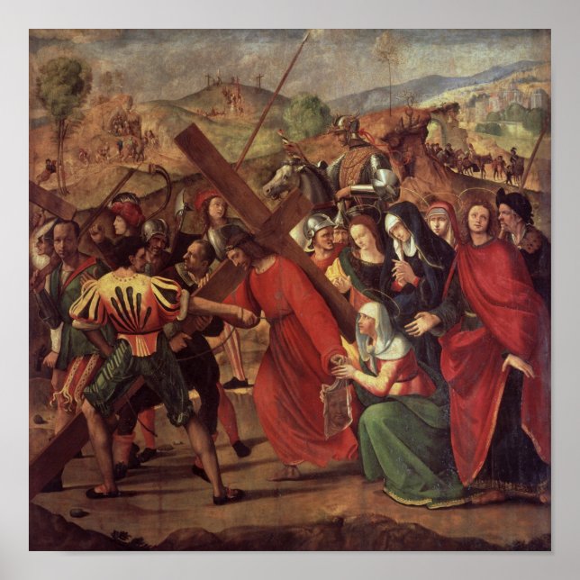 Póster A procissão ao calvário, c.1505 (Frente)