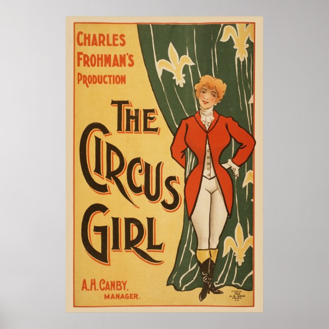 Poster A Produção de Charles Frohman, A Garota do Circo (Frente)