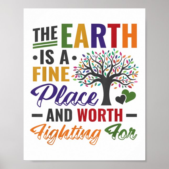 Poster A proteção ambiental do Dia da Terra detém a guerr (Frente)