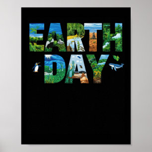 Poster A Proteção Ambiental Do Dia Da Terra Salva Árvore