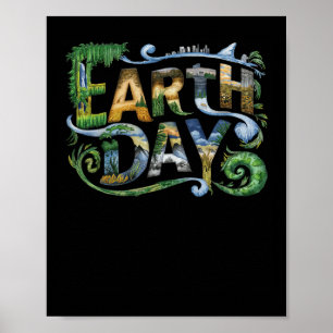 Poster A Proteção Ambiental Do Dia Da Terra Salva Árvore