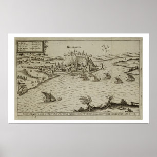 Poster A queda de Belgrado aos turcos em 1521, illustr