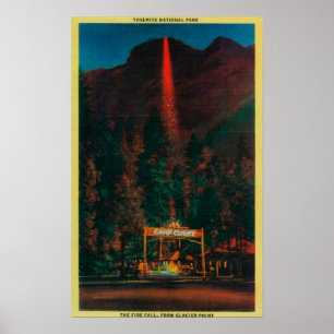 Póster A queda do fogo do ponto da geleira