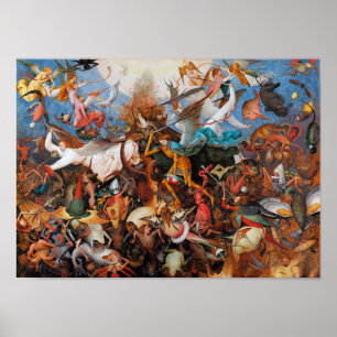 Poster A queda dos anjos rebeldes, Pieter Bruegel