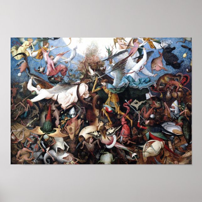 Póster A queda dos anjos rebeldes por Pieter Bruegel (Frente)