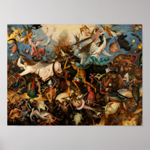 Poster A queda dos anjos rebeldes por Pieter Bruegel