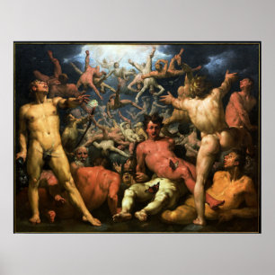 Poster A Queda dos Titãs Cornelis van Haarlem