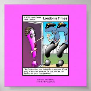 Póster A Questão Cartoon Policial Incriminou Engraçado Po