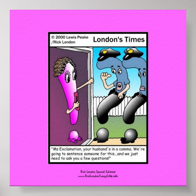 Póster A Questão Cartoon Policial Incriminou Engraçado Po (Frente)