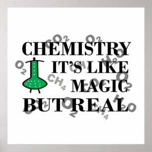 Poster A química é como mágica, mas real