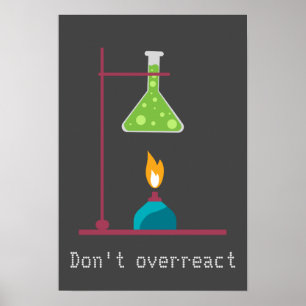 Poster A química Engraçada da Ciência não exagera as 