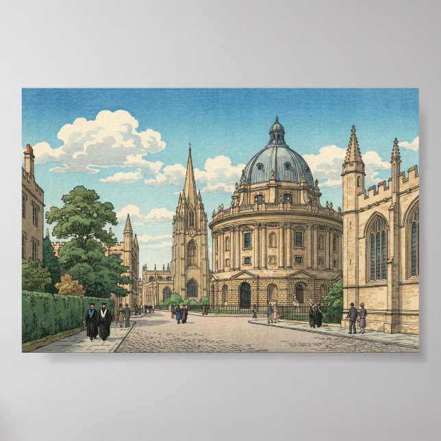 Poster A Radcliffe Camera na Universidade de Oxford   (Frente)