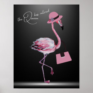 Poster A Rainha Aposentou O Chic Pink Flamingo