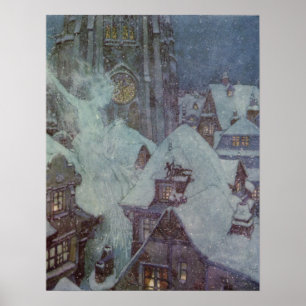 Poster a rainha da neve de Edmund Dulac