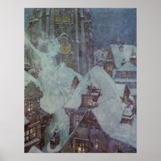 Poster a rainha da neve por Edmund Dulac