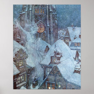 Póster A Rainha da Neve por Edmund Dulac