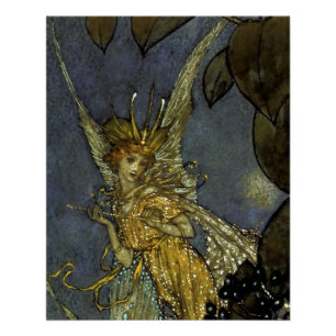 Póster “A Rainha das Fadas” por Edmund Dulac