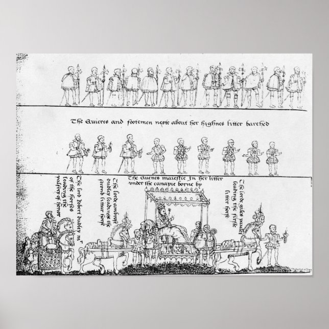 Póster A Rainha em seu Litter (Frente)