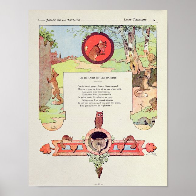 Póster A raposa e as uvas (Frente)