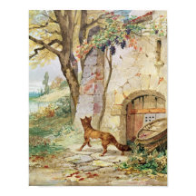 A Raposa e as Uvas, ilustração para