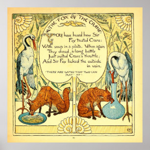 Poster A Raposa e o Crane Walter Crane
