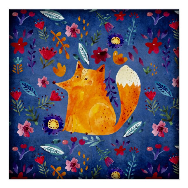 Póster A Raposa Inteligente no Jardim Flor (Frente)