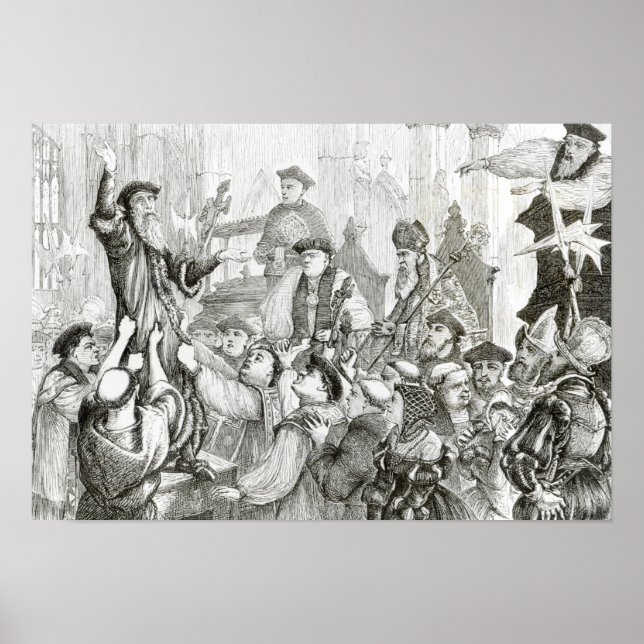 Póster A Recantação do Arcebispo Cranmer (Frente)