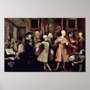 Póster A recepção da manhã "por Hogarth William
