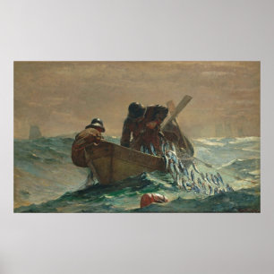Póster A rede dos arenques, por Winslow Homer