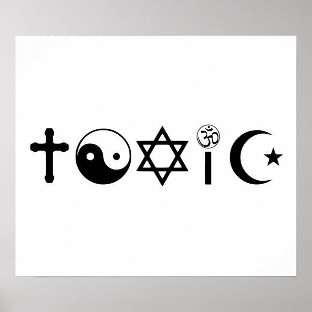 Póster A Religião É Tóxica Freethinker (Frente)