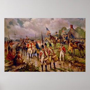 Póster A rendição de Burgoyne em Saratoga por Percy Mor