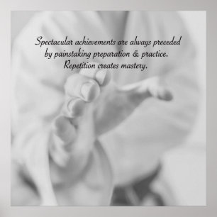 Poster A repetição cria o mastery.