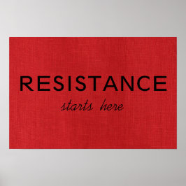 Póster A Resistência Começa Aqui em Foto de Textura de Li