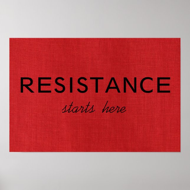 Póster A Resistência Começa Aqui em Foto de Textura de Li (Frente)