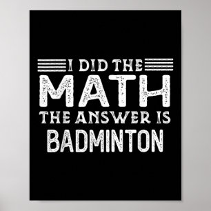 Poster A Resposta É Badminton Professor De Matemática Eng