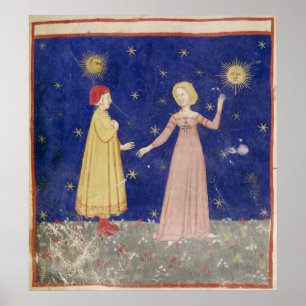 Poster A reunião de Dante e de Beatrice