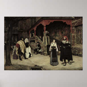 Poster A reunião de Faust e de Marguerite, 1860