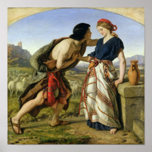 Póster A reunião de Jacob e de Rachel, 1853