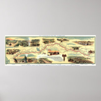 Poster A rota Pony Express: História Americana 1860-1861