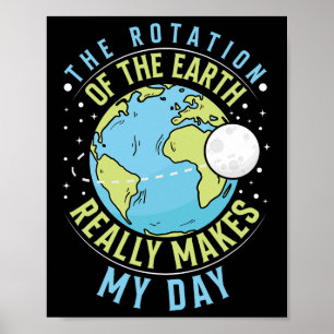 Poster A Rotação Da Terra Faz Meu Dia Da Terra T