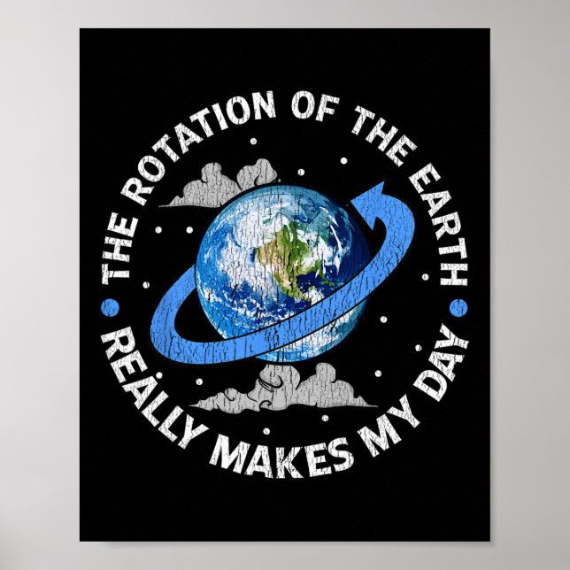 Poster A Rotação Da Terra Torna Meu Dia Engraçado (Frente)