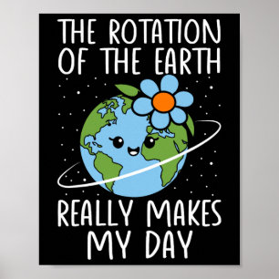 Poster A Rotação Do Dia Da Terra Realmente Faz Meu Pai