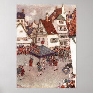 Póster A roupa nova do imperador por Edmund Dulac