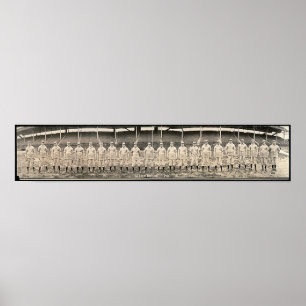 Póster A rua 1910 do basebol do vintage Loius bronzeia a