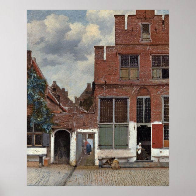 Poster A rua pequena de Johannes Vermeer (Frente)