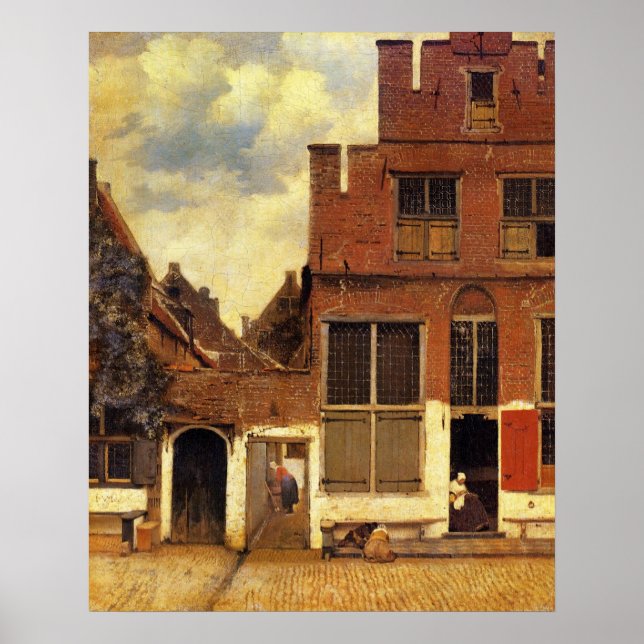 Poster A rua pequena de Johannes Vermeer (Frente)