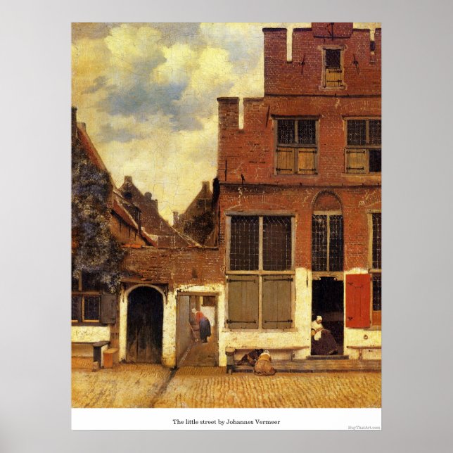 Poster A rua pequena de Johannes Vermeer (Frente)